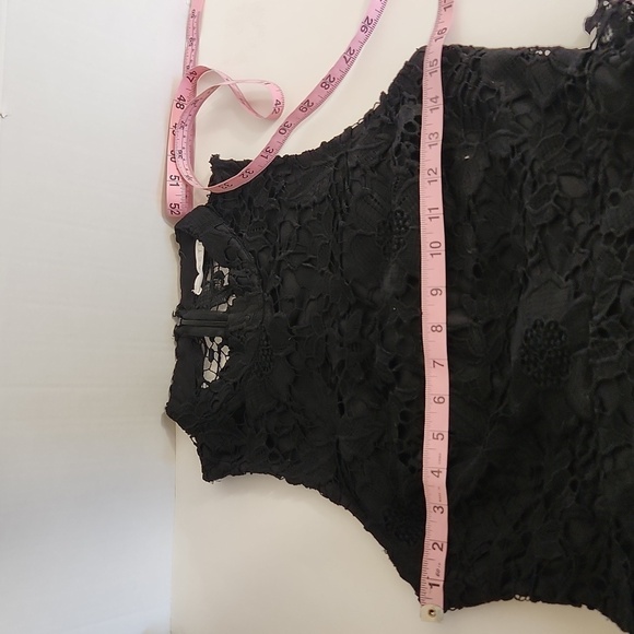 ASTR The Label Women's Size M Samantha Black Lace Sleeveless High Neck Dress - Picture 13 of 15